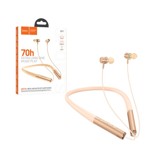 Auscultadores Neckband Hoco ES71 Platinum Laranja Auscultadores Neckband Hoco ES71 Platinum Laranja